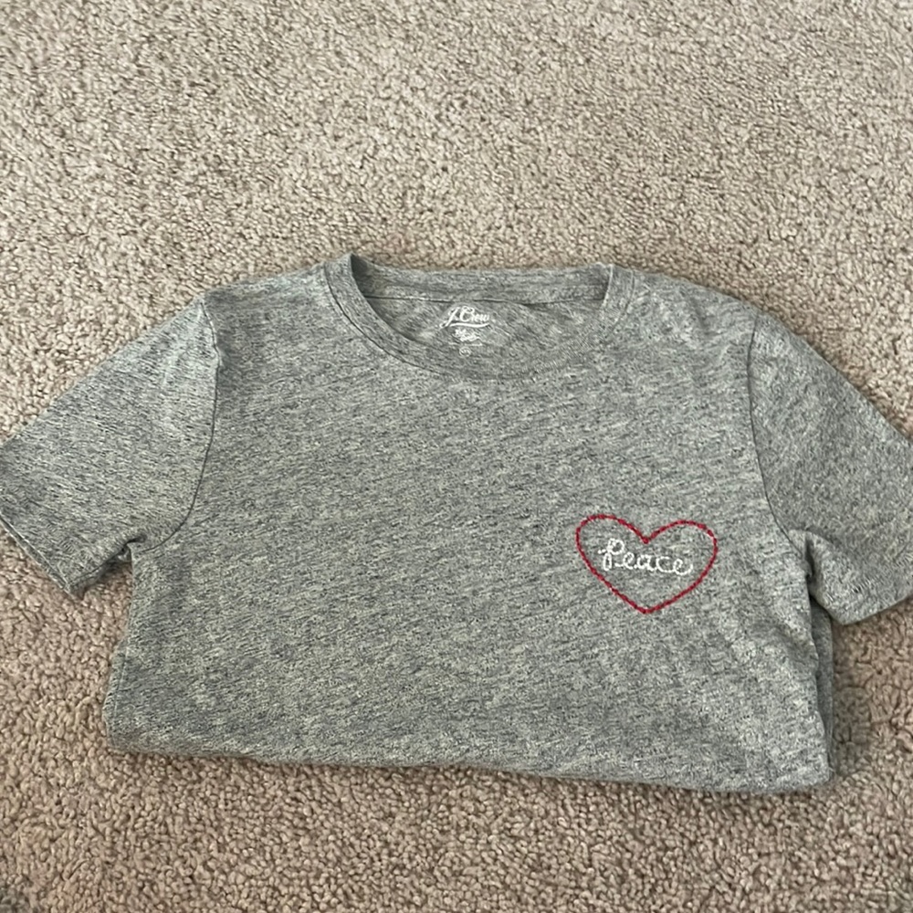 NWOT JCREW xxs embroidered tee